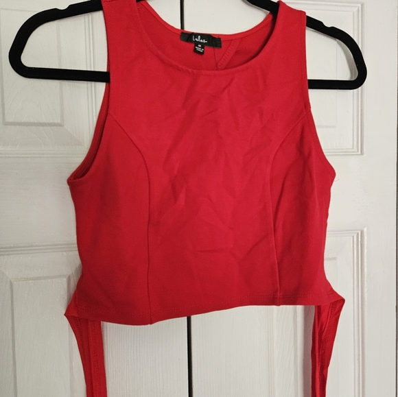 NWT Lulus red tie back top - Picture 5 of 5